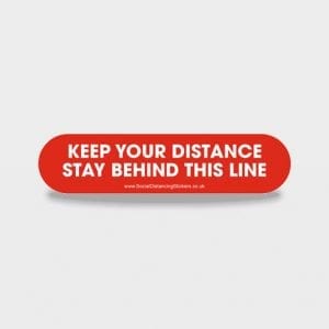 KEEP YOUR DISTANCE LINE Social Distancing Floor Stickers