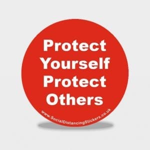 Protect Yourself Protect Others Social Distancing Floor Stickers
